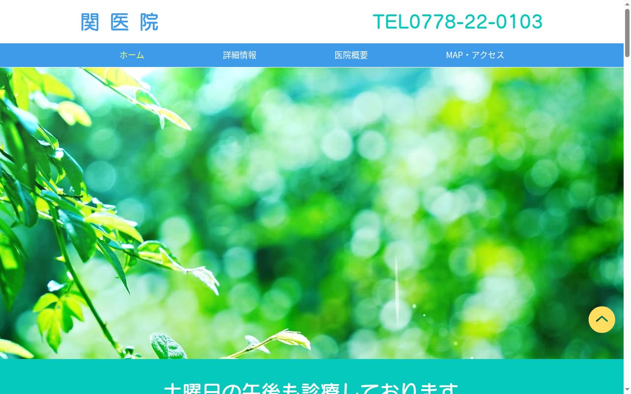 関医院の公式サイトのスクリーンショット