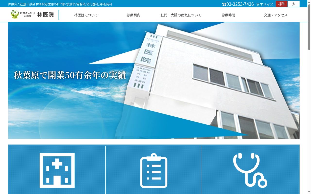 医療法人社団正誠会　林医院の公式サイトのスクリーンショット