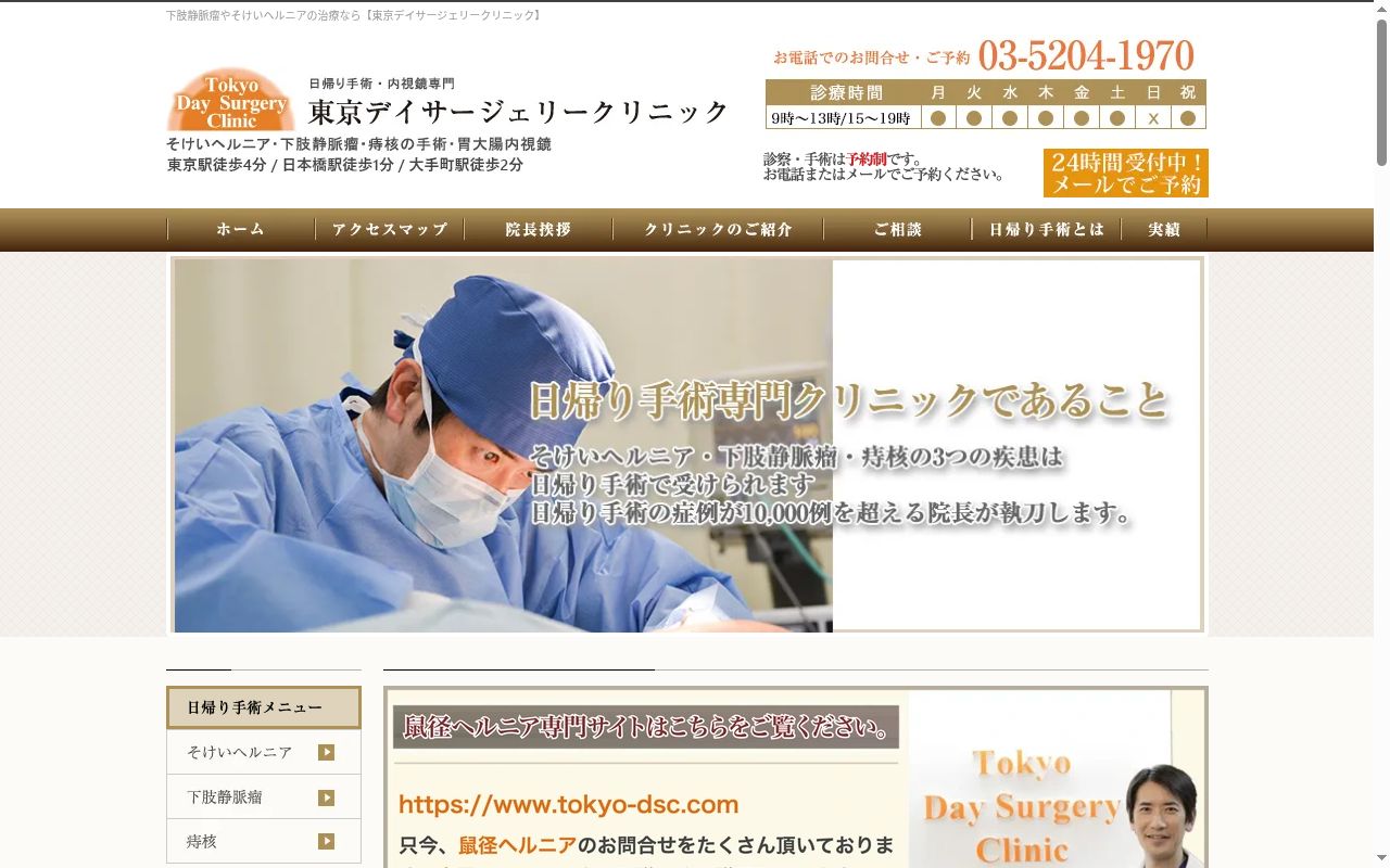医療法人社団健元会　東京デイサージェリークリニックの公式サイトのスクリーンショット